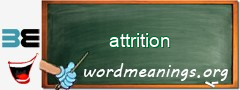 WordMeaning blackboard for attrition